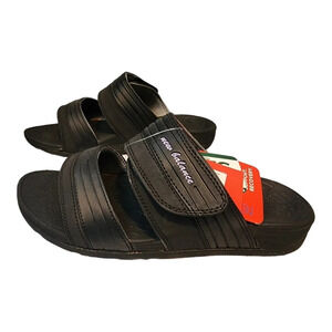 New Balance Womens Revitalize Slide Sandals Black Slip On Hook And Loop 7B